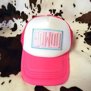 Howdy Western Pink Patch Western Trucker Hat
